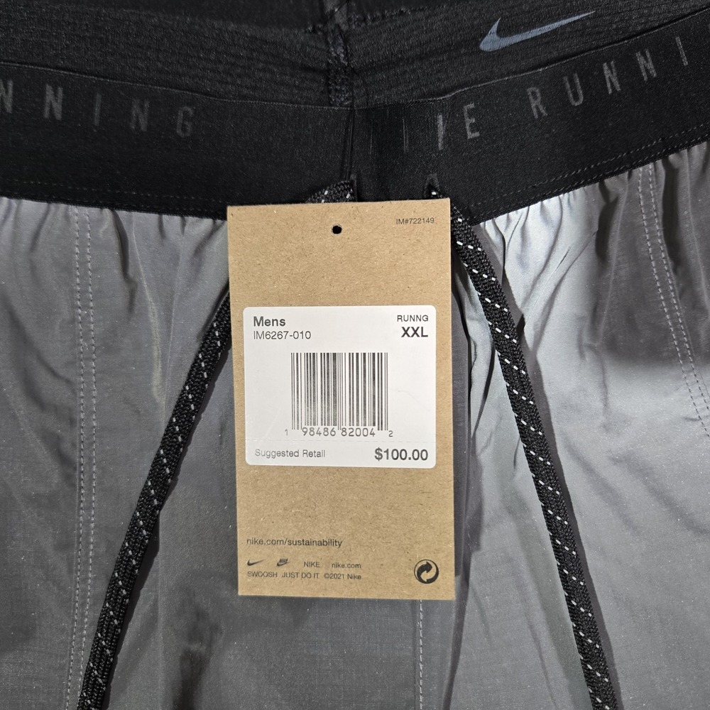Nike Mens 38x4 Dri-Fit ADV 2-in-1 Reflective 4" Running Shorts IM6267-010 2XL - Picture 3 of 11